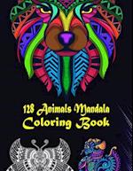 128 Animals Mandala Coloring Book