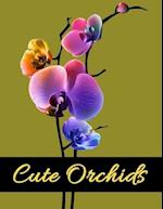 Cute Orchids: Adult Flower Coloring Book for Relaxation 