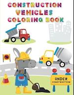 Construction Vehicles Coloring Book