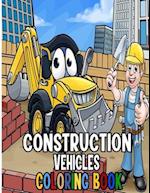 Construction Vehicles Coloring Book