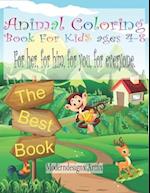 Animal Coloring Book For Kids Ages 4-8