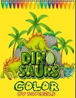 Dinosaurs Color By Numbers