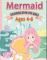 Mermaid Coloring Book for girls Ages 4-8