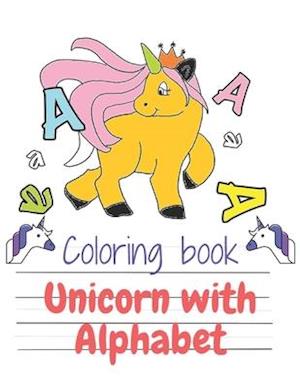 Coloring Book Unicorn With Alphabet