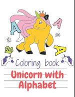 Coloring Book Unicorn With Alphabet