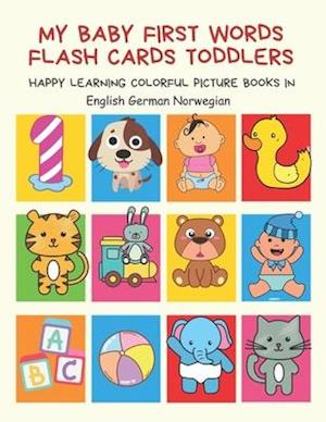 My Baby First Words Flash Cards Toddlers Happy Learning Colorful Picture Books in English German Norwegian