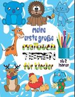 Meine erste große Malbuch Tieren für Kinder ab 2 Jahren