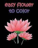 easy flower to color