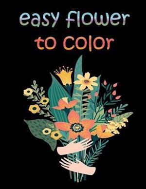 easy flower to color