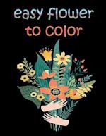 easy flower to color