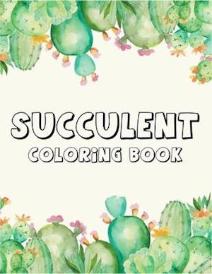 Succulent coloring book