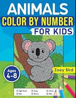 Animals Color by Number for Kids: Coloring Activity for Ages 4 - 8 