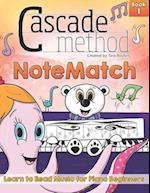 Cascade Method NoteMatch Book 1 Learn to Read Music for Piano Beginners: The Best Method Book to Teaching Piano Beginners How to Read Music From the S