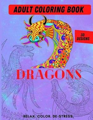 Adult Coloring Book- Dragons