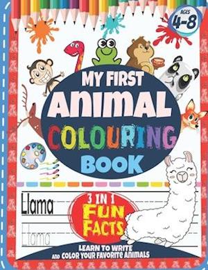 My first animal colouring book