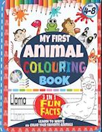 My first animal colouring book