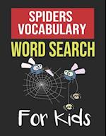 Spider VOCABULARY WORD SEARCH FOR KIDS