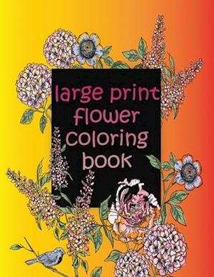 large print flower coloring book