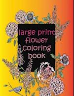 large print flower coloring book