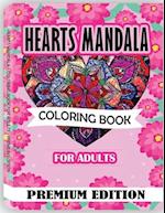 Hearts Mandala Coloring Book for Adults