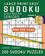 Large Print Easy Sudoku Puzzle Book For Seniors