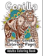 Gorilla Adults Coloring Book