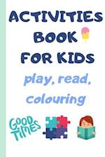 activities book for kids play read colouring and write
