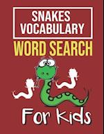 Snakes Vocabulary Word Search for Kids