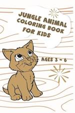 jungle animal coloring book for kids ages 3 - 6