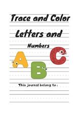 Trace and Color Letters and Numbers