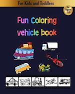 Fun coloring vehicle book