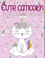 Cute caticorn coloring book