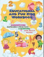 Educational and Fun Kids Workbook Handwriting Alphabet Practice Counting and Much More!
