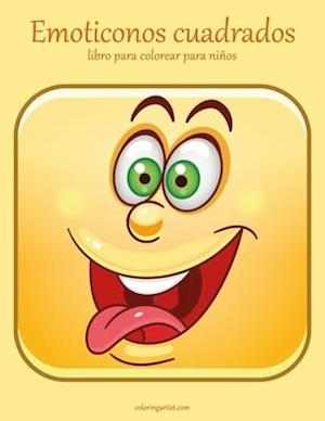 Emoticonos cuadrados libro para colorear para niños