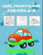 Cars, Trucks, Planes Coloring Book