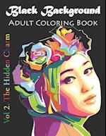 Black Background Adult Coloring Book