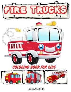 Fire Trucks Coloring Book for Kids