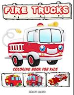 Fire Trucks Coloring Book for Kids
