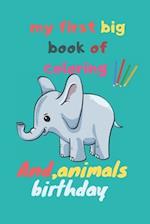 my first big book of coloring animals birthday