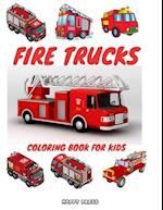 Fire Trucks Coloring Book for Kids