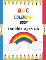 ABC coloring book for kids ages 4-8