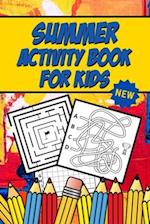 Summer Activity Book for Kids: Logic Puzzles for Clever Kids, Labyrinth Book for Kids, Battleship Books for Kids, Mixed Puzzles for Kids, Four in a Ro