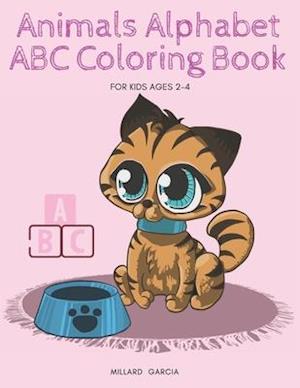 animals alphabet abc coloring book for kids ages 2-4