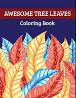 Awesome Tree Leaves Coloring Book