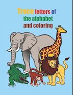 Trace letters of the alphabet and coloring