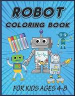 Robot Coloring Book for Kids Ages 4 - 8