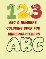 ABC & NUMBERS coloring book for kindergarteners