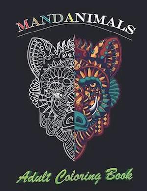 Mandanimals, Adult coloring book; Stress relieving animal design