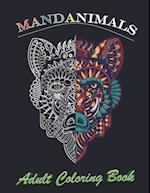 Mandanimals, Adult coloring book; Stress relieving animal design