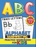 ABC trace letters Alphabet Handwriting Practice workbook for kids ages 3-5